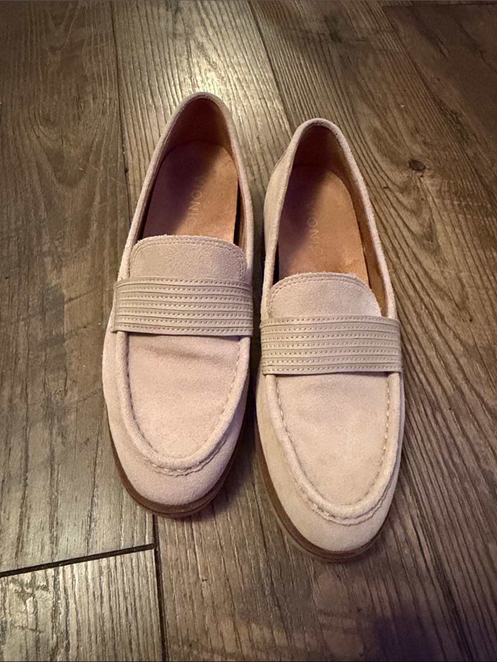 Vionic Women's Suede Loafers in Light Taupe